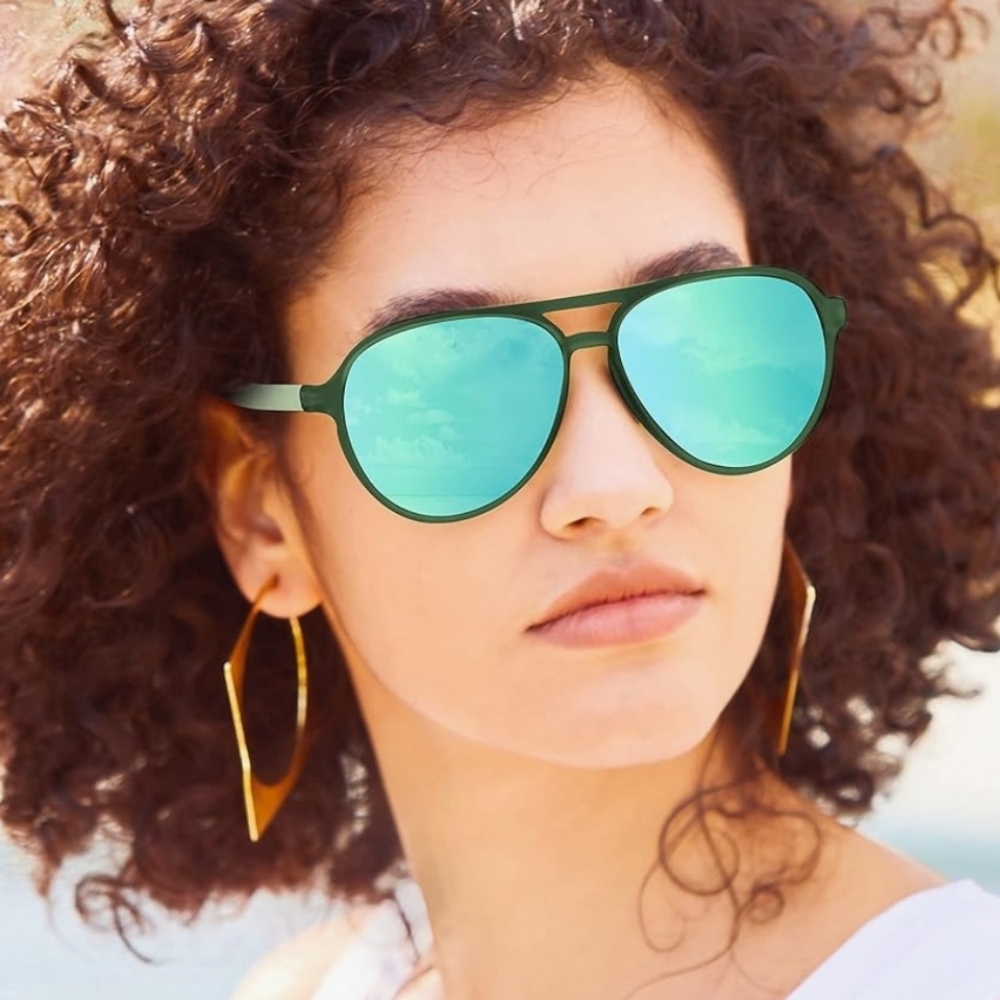 Lasiyanor Lightweight Polarized Tinted Vintage Retro 70s Aviator Sunglasses